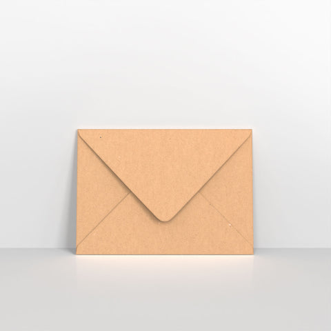 Brown Kraft Fleck Gummed Greeting Card V Flap Envelopes