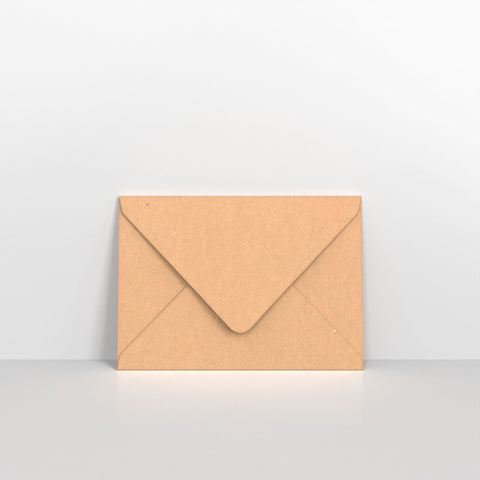 Brown Kraft Fleck Gummed Greeting Card V Flap Envelopes