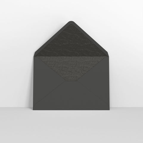 Black & Black Fancy Paper Lined Envelopes