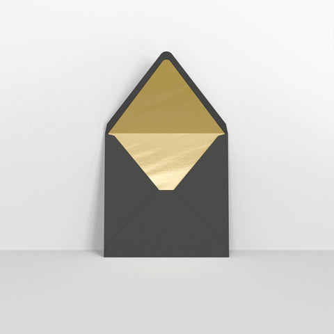 Black & Gold Fancy Foil Lined Envelopes