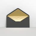 Black & Gold Fancy Foil Lined Envelopes