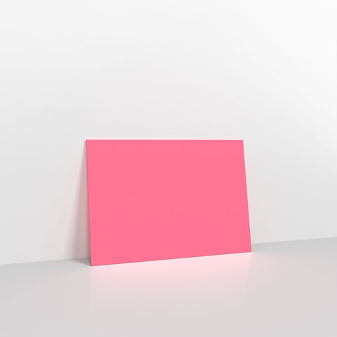 Bright Pink Coloured Gummed V Flap Envelopes