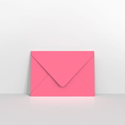 Bright Pink Coloured Gummed V Flap Envelopes