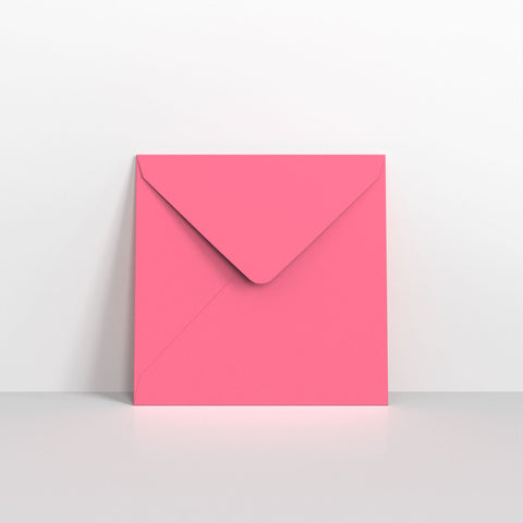 Bright Pink Coloured Gummed V Flap Envelopes