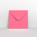 Bright Pink Coloured Gummed V Flap Envelopes