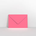 Bright Pink Coloured Gummed V Flap Envelopes