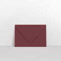 Burgundy Coloured Gummed V Flap Envelopes