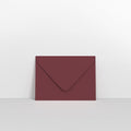 Burgundy Coloured Gummed V Flap Envelopes