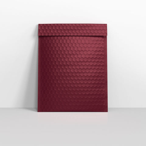 Burgundy Matt Finish Bubble Bag Mailers