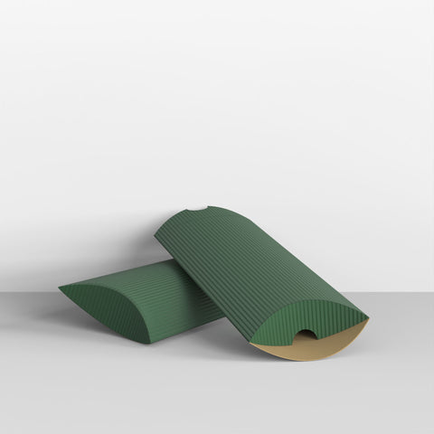 Cajas de cartón ondulado verde oscuro para almohadas