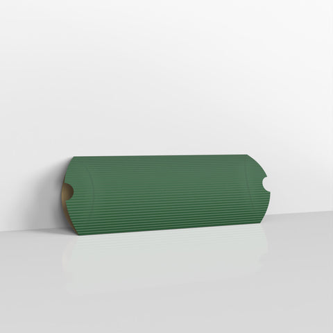 Dark Green Corrugated Pillow Boxes