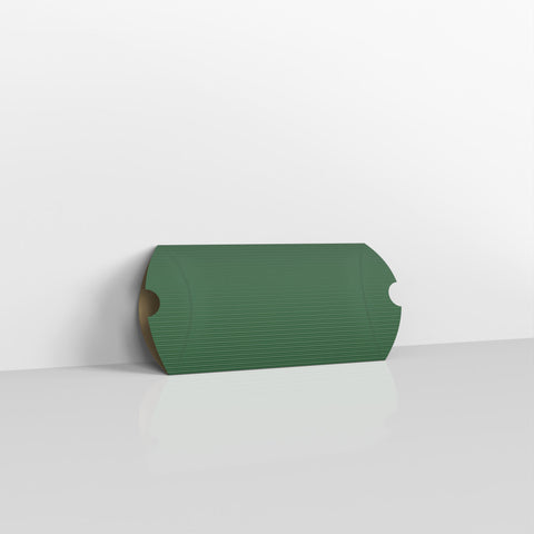 Dark Green Corrugated Pillow Boxes