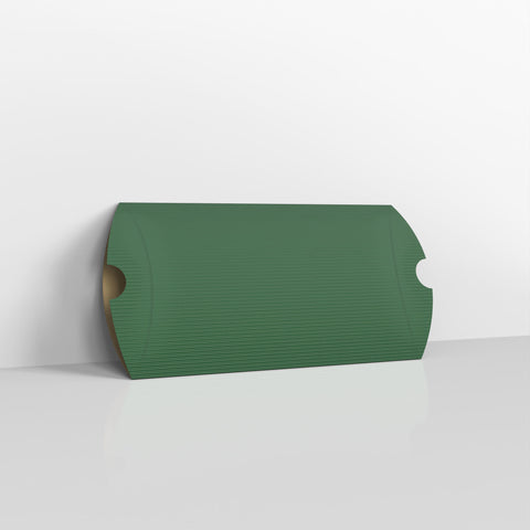 Dark Green Corrugated Pillow Boxes