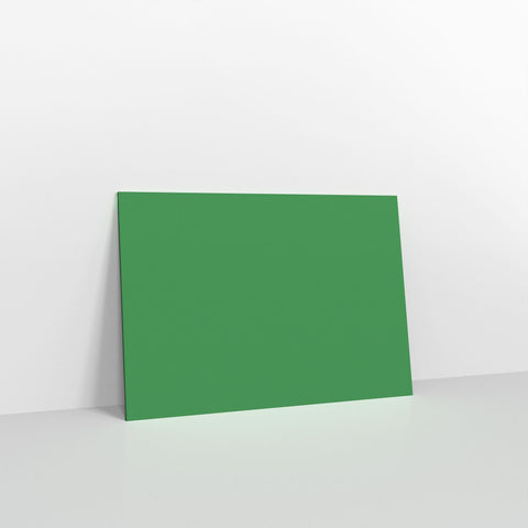 Dark Green Coloured Gummed V Flap Envelopes