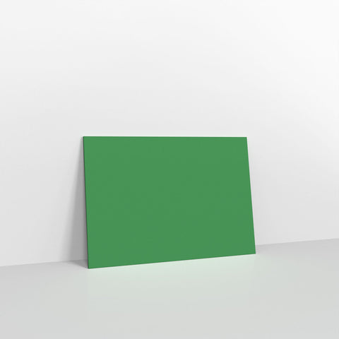 Dark Green Coloured Gummed V Flap Envelopes