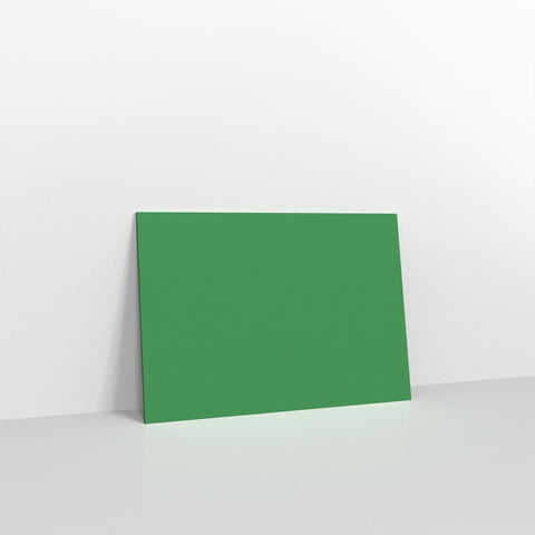 Dark Green Coloured Gummed V Flap Envelopes