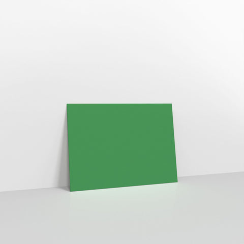 Dark Green Coloured Gummed V Flap Envelopes