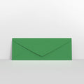 Dark Green Coloured Gummed V Flap Envelopes