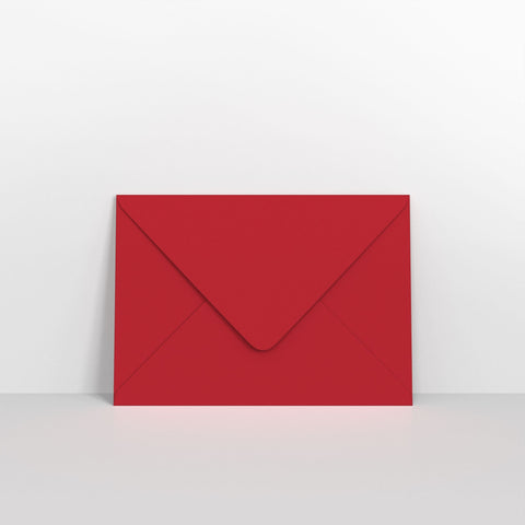 Dark Red Coloured Gummed V Flap Envelopes