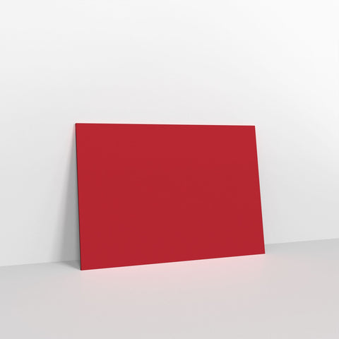 Dark Red Coloured Gummed V Flap Envelopes