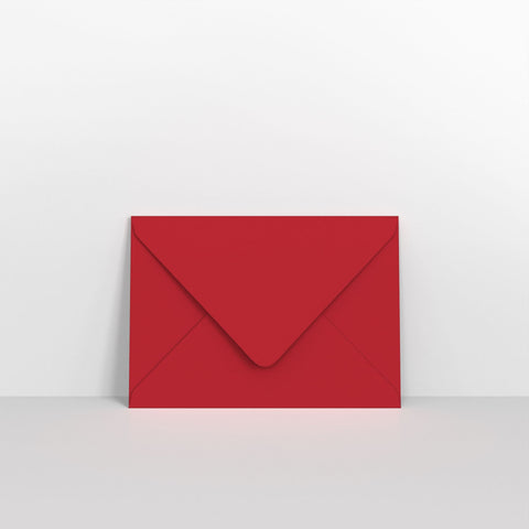 Dark Red Coloured Gummed V Flap Envelopes