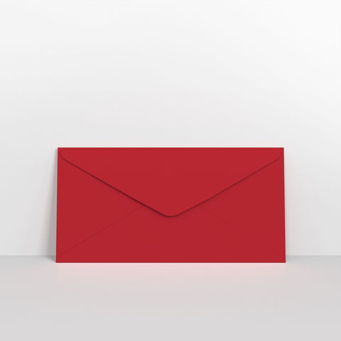 Dark Red Coloured Gummed V Flap Envelopes