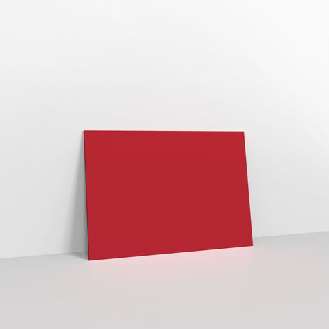 Dark Red Coloured Gummed V Flap Envelopes