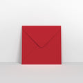 Dark Red Coloured Gummed V Flap Envelopes