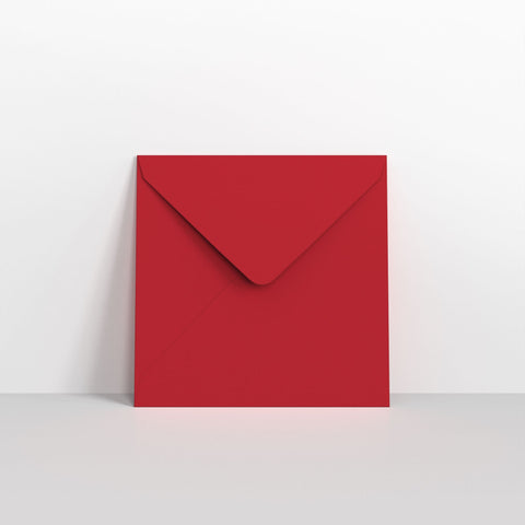 Dark Red Coloured Gummed V Flap Envelopes