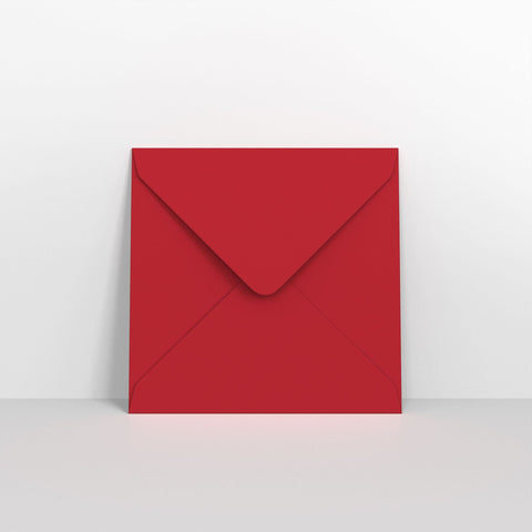 Dark Red Coloured Gummed V Flap Envelopes