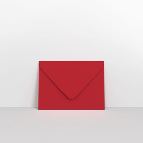 Dark Red Coloured Gummed V Flap Envelopes