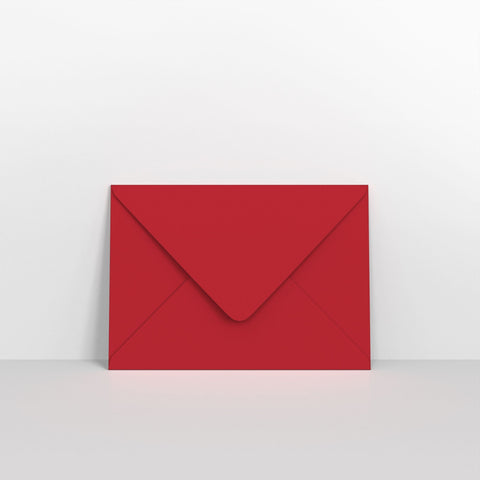 Dark Red Coloured Gummed V Flap Envelopes