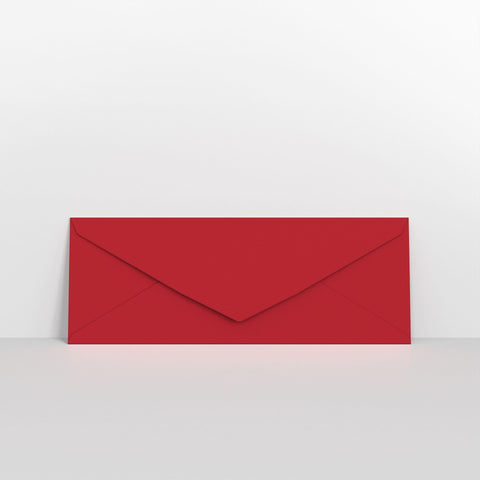 Dark Red Coloured Gummed V Flap Envelopes