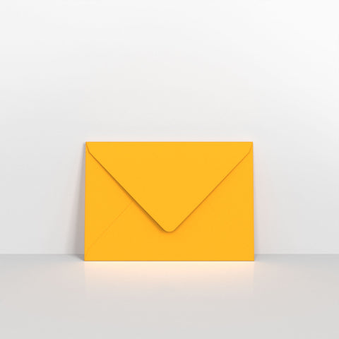 Dark Yellow Coloured Gummed V Flap Envelopes