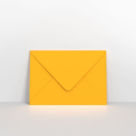 Dark Yellow Coloured Gummed V Flap Envelopes