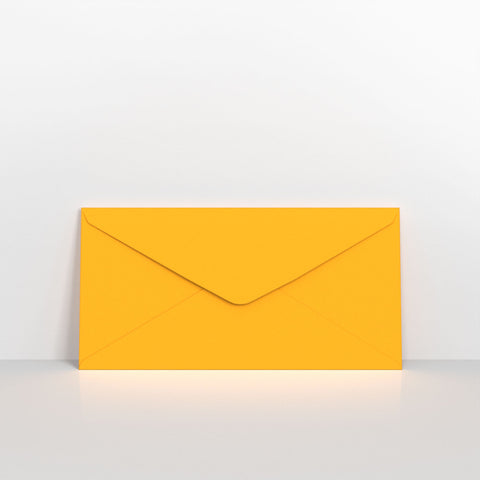 Dark Yellow Coloured Gummed V Flap Envelopes