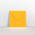 Dark Yellow Coloured Gummed V Flap Envelopes