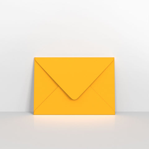 Dark Yellow Coloured Gummed V Flap Envelopes