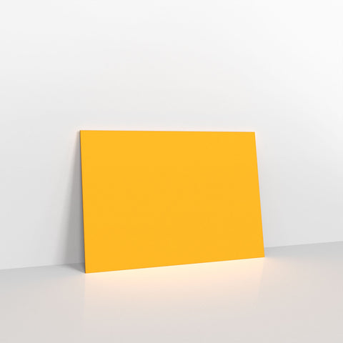 Dark Yellow Coloured Gummed V Flap Envelopes