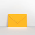 Dark Yellow Coloured Gummed V Flap Envelopes