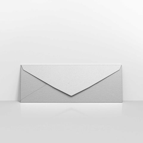 Metallic Silver Coloured Gummed V Flap Envelopes