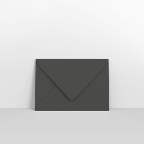 Black Coloured Gummed Greeting Card V Flap Envelopes