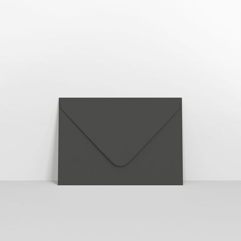 Black Coloured Gummed Greeting Card V Flap Envelopes