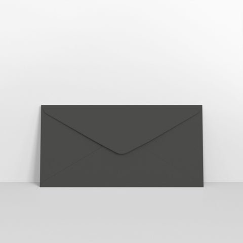 Black Coloured Gummed Greeting Card V Flap Envelopes