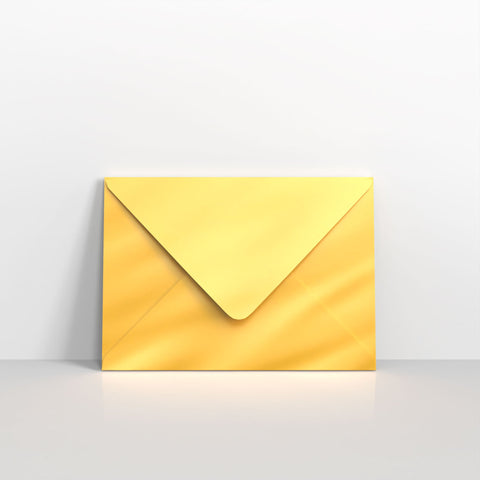 Gold Metallic Coloured Gummed Greeting Card V Flap Envelopes