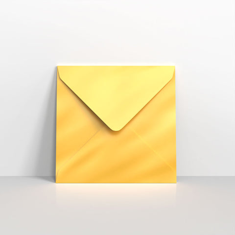 Gold Metallic Coloured Gummed Greeting Card V Flap Envelopes