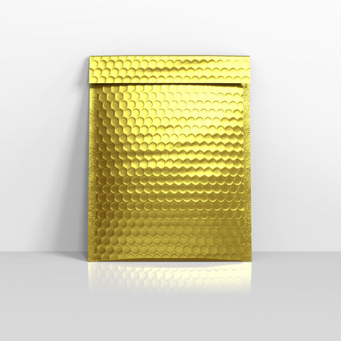 Gold Metallic Finish Bubble Bag Mailers