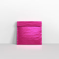 Hot Pink Metallic Finish Bubble Bag Mailers