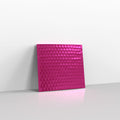 Hot Pink Metallic Finish Bubble Bag Mailers