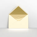 Ivory & Gold Fancy Foil Lined Envelopes